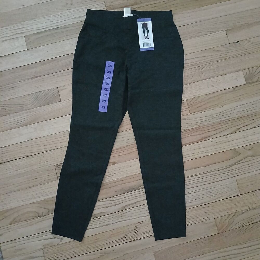 NEW Women's XS Matty M Charcoal Ponte Leggings Pockets Jeggings New with Tags